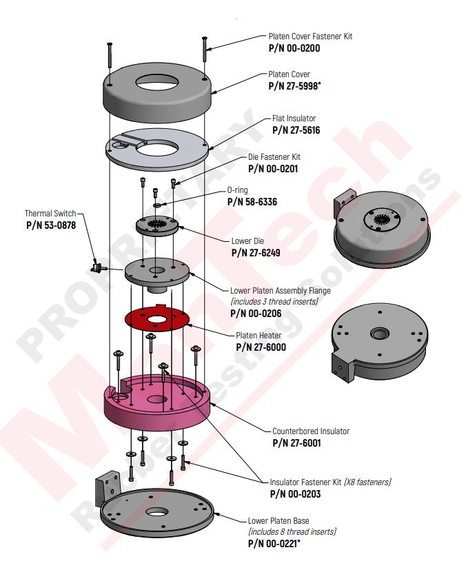 ODR 2000 Lower Platen Sub-Assembly