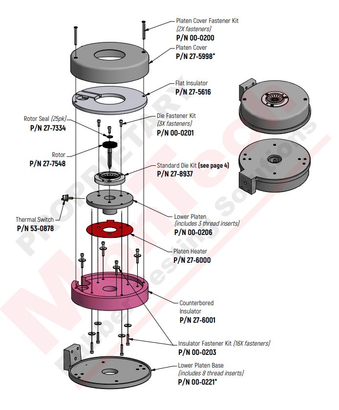 MV 2000 Lower Platen Sub-Assembly